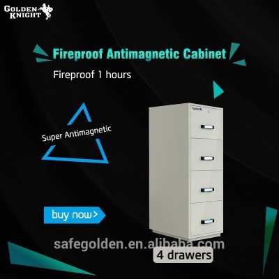 Office safety combination lock 4 drawers fireproof cabinets